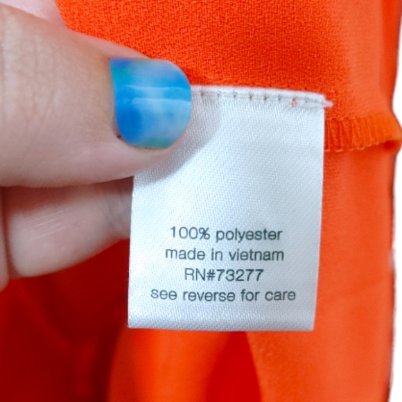 Elizabeth and Jane's Orange 3 Tiered Sleeveless Maxi Dress Women's Size Medium M - Picture 10 of 13